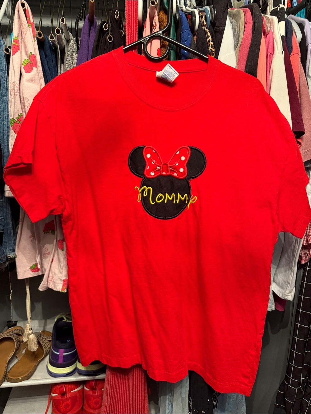 Mommy Red Minnie Mouse Graphic Tee - Tops